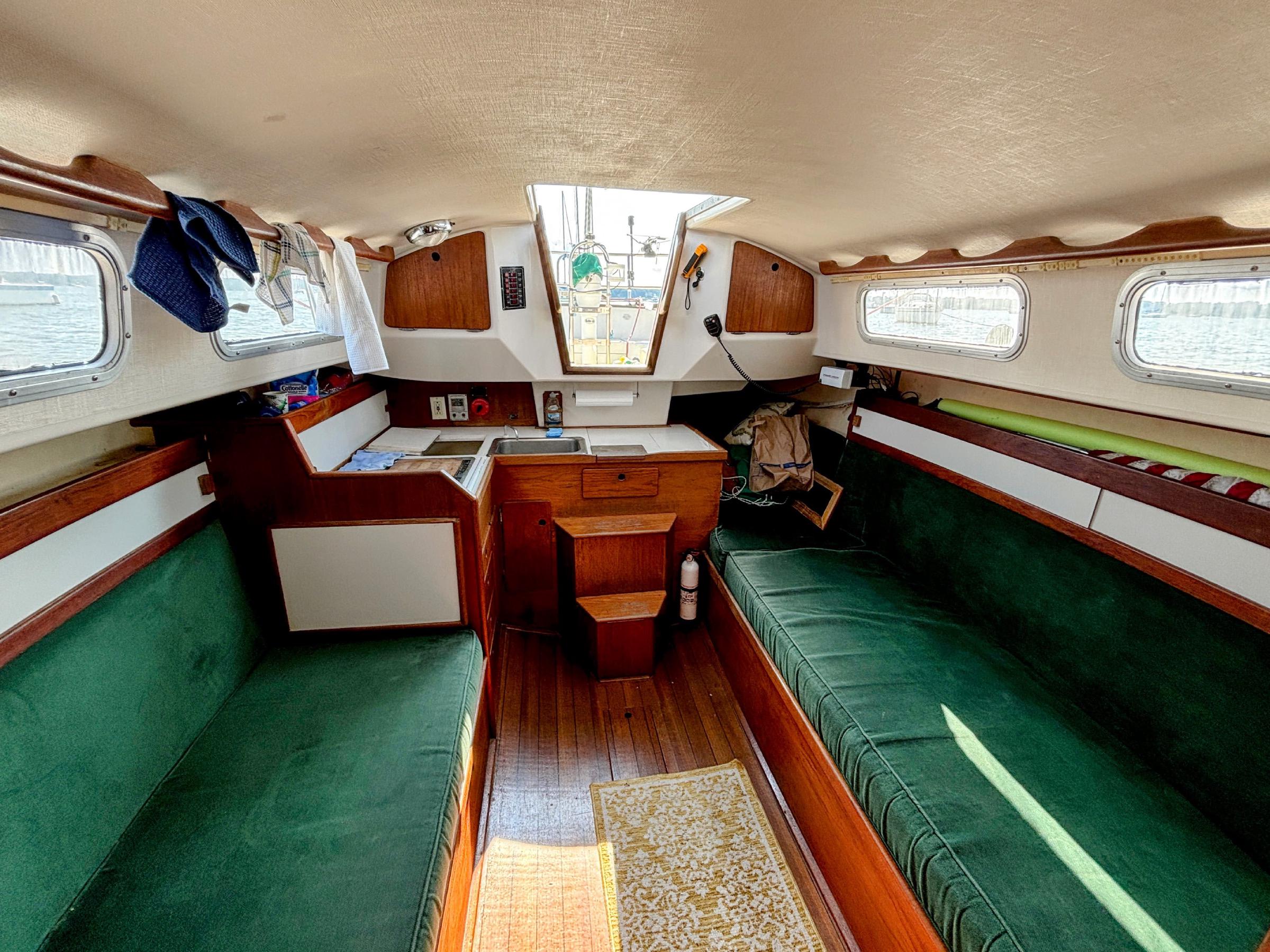 View of the cabin looking aft